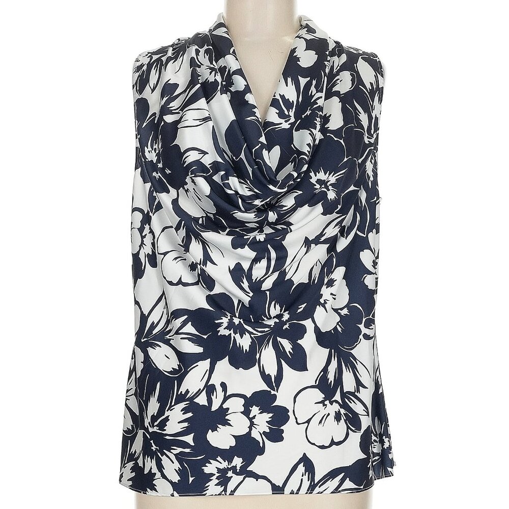 Boston Proper Sleeveless Cowl Neckline Blouse Size M